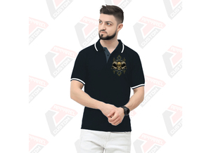 เสื้อยืดลายทางของผู้ชายที่เป็นเอกลักษณ์สำหรับเสื้อโปโลผ้าเดนิมผ้าลูกฟูกระบายอากาศทันสมัยเป็นมิตรกับสิ่งแวดล้อมสำหรับการปะติดเก๋ไก๋ในฤดูร้อน - Product Image 2