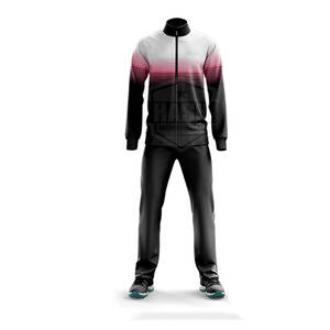 Chándal con logotipo personalizado de alta calidad 2025, chándal liso para correr, chándal con cremallera para hombre - Product Image 2