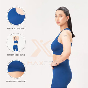 Ensemble de yoga pour femmes de haute qualité, personnalisable, avec taille élastique sur le devant, respirant, résistant, ensemble 2 pièces - Product Image 4