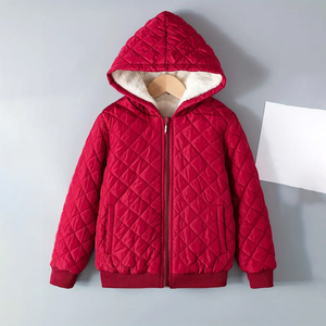Nueva Chaqueta Acolchada para Niñas, con Capucha y Cremallera, Resistente al Viento, Grosor Estándar, para Primavera y Otoño - Product Image 1