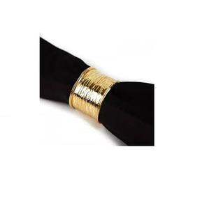 Leaf Design Aluminium Napkin Rings Customized Size Square Shape Gold Color Tissue Paper Rings For <b>Table</b> <b>Top</b> Use - Product Image 2
