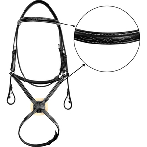 Bridas de cuero trenzado Halter de cuero trenzado con riendas 100% cuero caballo Halter brida de equitación - Product Image 4