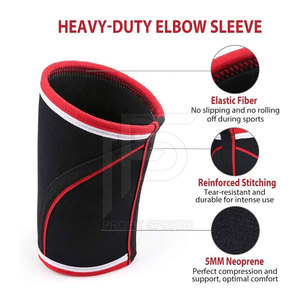 PROFIT SPORTS Manchons de compression en néoprène 7 mm pour genoux et coudes, avec logo personnalisé, faible MOQ, protection professionnelle pour haltérophilie et powerlifting - Product Image 3