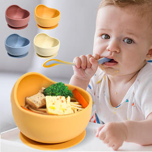 Plato de Silicona para Bebés con Base de Succión, Plato de Destete, Plato para la Cena de Mamá y Bebé, Set de Vajilla Infantil - Product Image 2