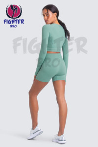 Ropa femenina de verano Chaqueta con cremallera Top Conjunto a juego Jogger Conjunto de pantalones cortos de dos piezas Chándales de mujer - Product Image 2