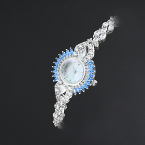 Reloj de Pulsera de Lujo para Mujer ZD0014 con Logotipo Personalizado, Reloj de Joyería con Diamantes de Circonio para Mujer - Product Image 4
