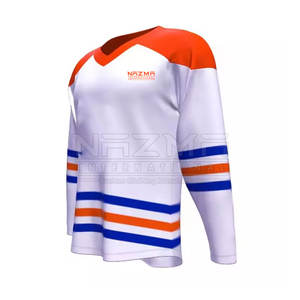 Maillot de hockey sur glace d'équipe confortable et respirant 100% polyester durable, couleur du logo personnalisé, séchage rapide, unisexe adulte - Product Image 4