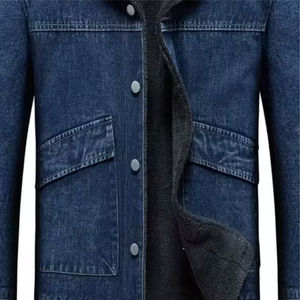 2025 vente en gros 100% coton mâle personnalisé longue longueur Denim veste haute qualité Vintage Style et boutons pour la saison d'hiver - Product Image 4