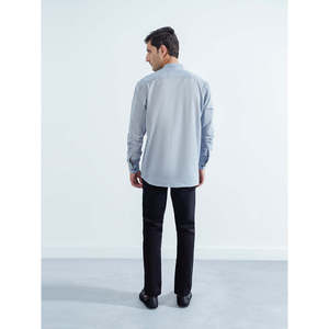 Camisa Casual de Hombre CHIYA, Manga Larga, Corte Ajustado, 100% Algodón Popelina, Tejido Transpirable, Talla 3XL para Otoño - Product Image 4