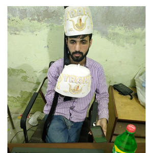 Chapeau Fez maçonnique blanc avec broderie dorée et deux rangées de strass, haute qualité, personnalisé, couronne maçonnique de 32 degrés, étui, franc-maçon - Product Image 1