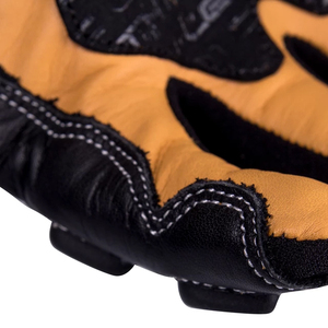 Guantes de dedo completo para motocicleta Vintage de cuero genuino, protección de goma, guantes para motocicleta con pantalla táctil - Product Image 3