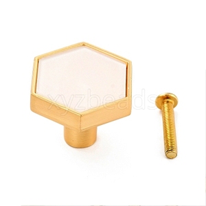 Vente en gros Hexagone avec motif en marbre Boîte en laiton Vente à chaud Boutons en marbre avec taille de forme de couleur personnalisée Fabriqué en Inde Article - Product Image 1
