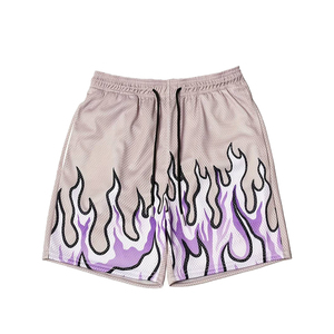 Pantalones cortos de desgaste activo para hombres con sublimación de costura interior de 5 pulgadas Todo estampado Comodidad Cintura elástica Cordón Streetwear - Product Image 1