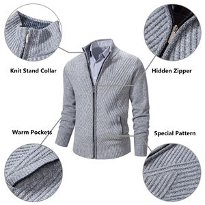 Cárdigan de punto de verano personalizado para hombre 100% algodón informal suelto personalizado colores diseño de rayas estilo callejero cárdigan de punto - Product Image 2