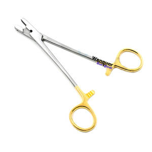 ที่จับเข็มแบบกรูไซต์ ทังสเตนคาร์ไบด์ 7 นิ้ว วงแหวนสีทอง ฆ่าเชื้อได้ด้วยหม้อนึ่งความดัน เครื่องมือผ่าตัด - Product Image 1