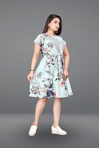 Fait à la main indien coton robe élégant bloc floral imprimé Boho Style à la mode nouveau été voyage porter 100% coton - Product Image 5