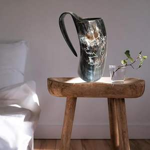 Taza de cuerno para beber vikingo natural, taza de cuerno de calidad para servir café, taza de cuerno, vino - Product Image 1