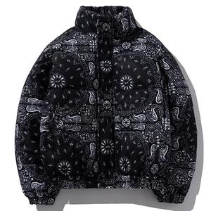 Streetwear mode extérieur hiver Logo personnalisé haute qualité hommes à capuche toile imperméable 100% Nylon doudoune - Product Image 1