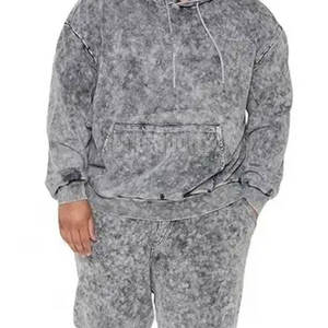 Confortable de haute qualité hommes lavage à l'acide survêtement 100% coton printemps solide léger respirant séchage rapide - Product Image 4