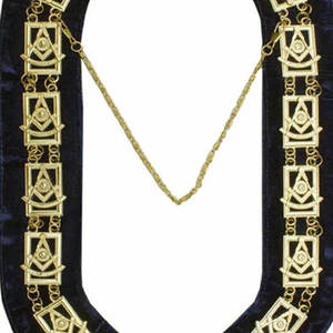 Officiers Blue Lodge Collier de chaîne plaqué or sur mesure Colliers de chaîne de régalia maçonniques en gros - Product Image 6
