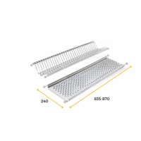 Escurridor de Platos Comercial Emuca Modelo 8929965 para Unidades Altas de 900 mm, Acero Inoxidable, Lavado y Esterilización de Platos