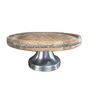 ถาดเสิร์ฟขนมหวานไม้ตกแต่งสไตล์โดดเด่น รูปทรงตามสั่ง สำหรับใช้ในโรงแรม  ผิวสัมผัสลายไม้วอลนัท - Product Image 5