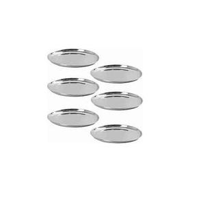 Produit fait à la main en métal assiette de service décor de table assiette à dîner en acier inoxydable style supérieur forme ronde de qualité alimentaire meilleure vente - Product Image 5