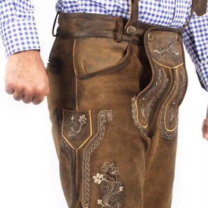 Shemax Trachten Shorts pour hommes Lederhosen Shaded Grey OEM Custom New Bavarian Oktoberfest Lederhosen - Product Image 1