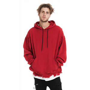 Sudadera con Capucha para Hombre, Estilo Desgastado, 500 GSM, Hombros Caídos, Sudadera de Invierno, Sudadera Holgada de Forro Polar de 550 GSM para Hombre - Product Image 1