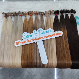 Cinta en extensiones de cabello Extensiones de cabello crudo vietnamita de calidad superior Super doble dibujado para mujeres Longitud 16 -32 pulgadas - Product Image 1