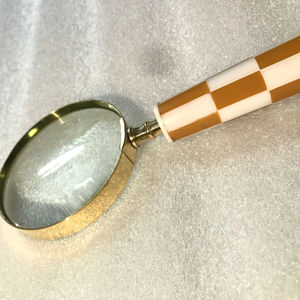 Antique Vintage Maritime Brass Handle Kaka Enterprises' Sturdy Resin Handle <b>Metal</b> <b>Crafts</b> with Rose Gold Magnifying Glass - Product Image 1