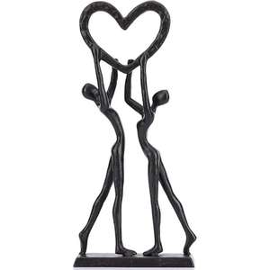 Couple dansant moderne Sculpture abstraite en métal Art contemporain artisanal pour l'affichage de la décoration de bureau à domicile ou de jardin - Product Image 2