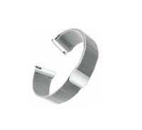 Montre unisexe de luxe professionnelle, durable, légère, respirante, en acier inoxydable argenté, avec bracelet élastique réglable WD017