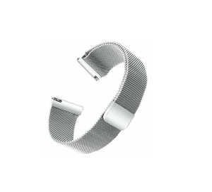 Bracelet unisexe de luxe durable, léger, respirant, en acier inoxydable argenté, avec bande élastique WD017, résistant à l'eau, montre connectée souple - Product Image 3