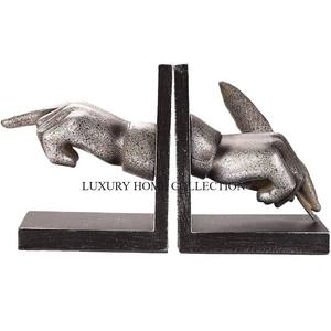 Sujetalibros Encantadores de Estilo Rústico en Mármol y Metal con Acabado Envejecido que Complementa la Decoración Rústica y las Colecciones de Libros - Product Image 3