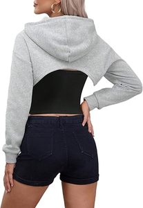 2025 Sudadera con capucha corta personalizada para mujer Ropa de calle premium y ropa deportiva Tops perfectos para marcas de marca privada Boutiques y pedidos a granel - Product Image 4