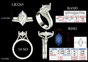 Anillo de Boda Personalizado de Media Eternidad con Diamantes Redondos y Acabado Milgrain Vintage para Anillo de Compromiso de Ajuste Perfecto, Estilo Clásico, Platino - Product Image 6