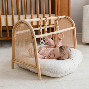 Gimnasio de juegos de ratán hecho a mano, accesorio para bebés recién nacidos, mejor precio, gimnasio de juegos natural, tapetes de juego para bebés - Product Image 6