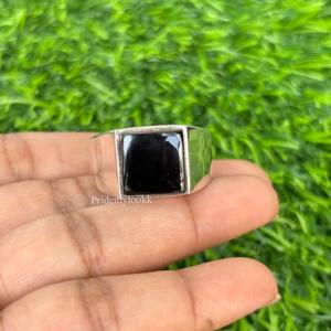 Anillo de Plata de Ley 925 con Piedra de Ónix Negro Original, Venta al por Mayor, Tendencia, Precio de Fábrica, Joyería para Hombre - Product Image 2