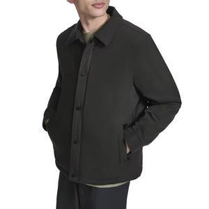 เสื้อแจ็คเก็ตบอมเบอร์คุณภาพสูงแบบยูนิเซ็กซ์ คอจีน สำหรับฤดูหนาว ผ้าฝ้าย 100% กันน้ำ กันลม มีฮู้ด ปิดด้วยซิป ซับในด้วยผ้าฝ้าย - Product Image 4