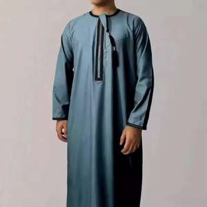 Túnica de Algodón para Hombre, Diseño Islámico Saudí, Thobe Largo, Ropa para Adultos, Talla Grande, Thobe/Jubba Musulmán en Venta - Product Image 2