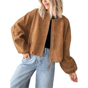 Veste d'hiver en daim et tricot pour femme, durable, respirante, écologique, pour un usage quotidien, voyage et confort - Product Image 1