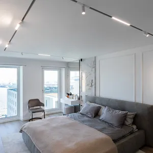 Lámpara de Riel Magnética LED Comercial de 48V 12W 3000K 1020lm Blanca, Luces de Riel Magnéticas para Techo con Soporte - Product Image 5