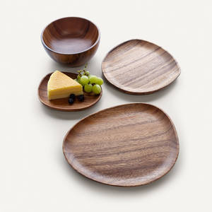 ชุดจานชามจานไม้ธรรมชาติสำหรับจัดแสดงอาหาร - Product Image 4