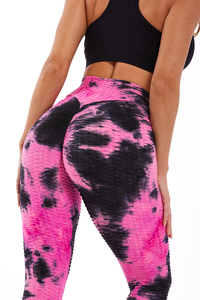 YK5107 Nylon Spandex de mayor calidad Deportes Cintura alta Sólido Sin costuras Chica Yoga Leggings Pantalones para mujeres - Product Image 2