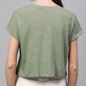 เสื้อครอปสำหรับผู้หญิงเสื้อครอปใส่สบายเสื้อครอปสีออกแบบได้ตามต้องการสำหรับการใช้งานกลางแจ้ง - Product Image 3