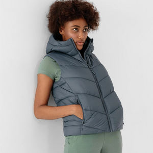 Chaleco acolchado sin capucha para mujer, nuevo diseño personalizado, estilo acolchado, cálido, para invierno - Product Image 5