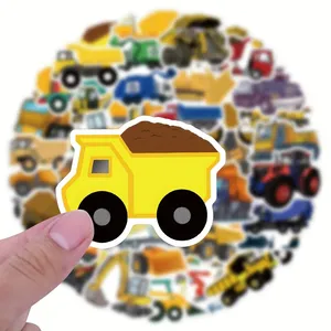 สติกเกอร์ของเล่นรถก่อสร้าง ชุด 60 ชิ้น รถบรรทุกและรถขุด สติกเกอร์มาสเตอร์ - Product Image 3