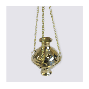 Design luxueux brûleur d'encens en laiton pur suspendu brûleur Bakhoor clair poli taille personnalisée étoile forme de coupe brûleur d'arôme - Product Image 4