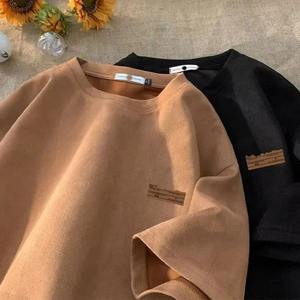 T-shirts en coton à col rond pour hommes de grande taille respirants avec impression par transfert de chaleur - Product Image 3